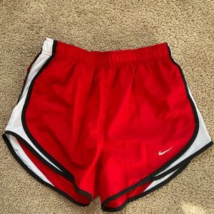 Nike Running Shorts, Red w/ Black and White